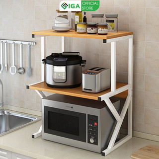 Kệ lò vi sóng IGA kệ nhà bếp đa năng chịu tải lớn GM02