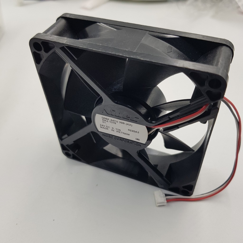 Quạt tản nhiệt 24V 8x8x2.5CM 3 dây 2.0MM dòng 0.13A Nidec chính hãng D08K-24TU - ShopLinhKienHT