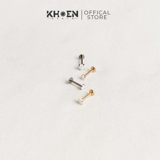 Khuyên tai Đá Opal Trắng Titanium G23 - Khoen store