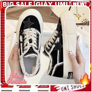  Giày thể thao nữ đế bằng bánh mì basic độn đế vải canvas bata mới hot phong cách retro ulzzang đẹp cá tính đẹp