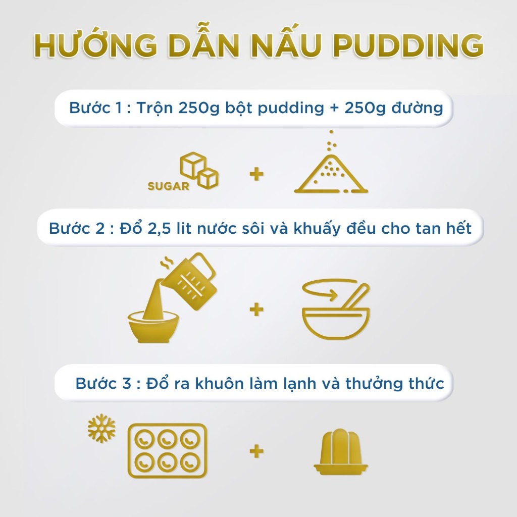 Bột Pudding Việt Nam gói 100g