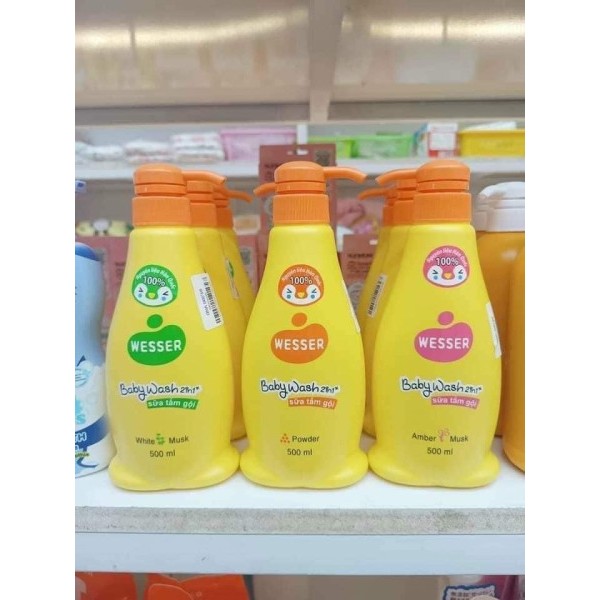 Sữa Tắm Gội Wesser 500ml Sữa Tắm Gội Toàn Thân Cho Bé Sơ Sinh