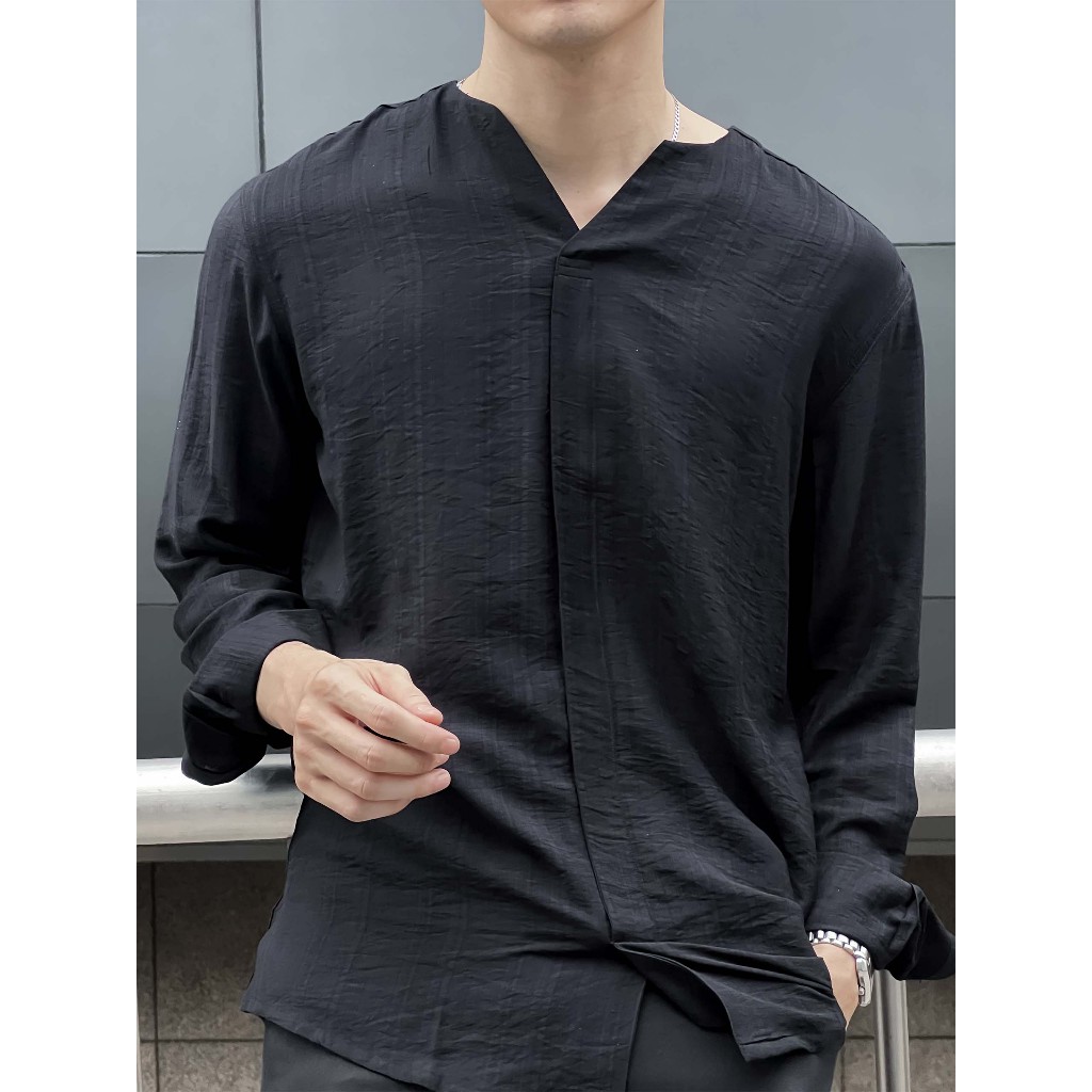Áo Sơ Mi Nam Pullover Linen, Chất Vải Linen Xược Thoải Mái, SM0074, SOMEHOW