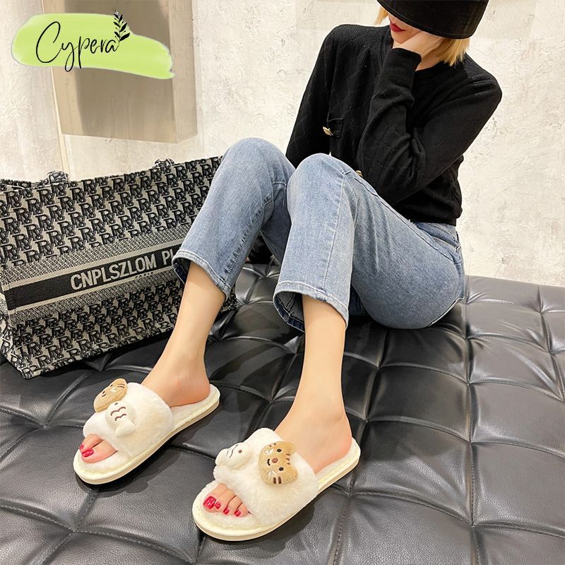 Dép Đi Trong Nhà Mèo Cá Dễ Thương Đế Chống Trơn Có Thể Mang Ra Ngoài - D168 - D120