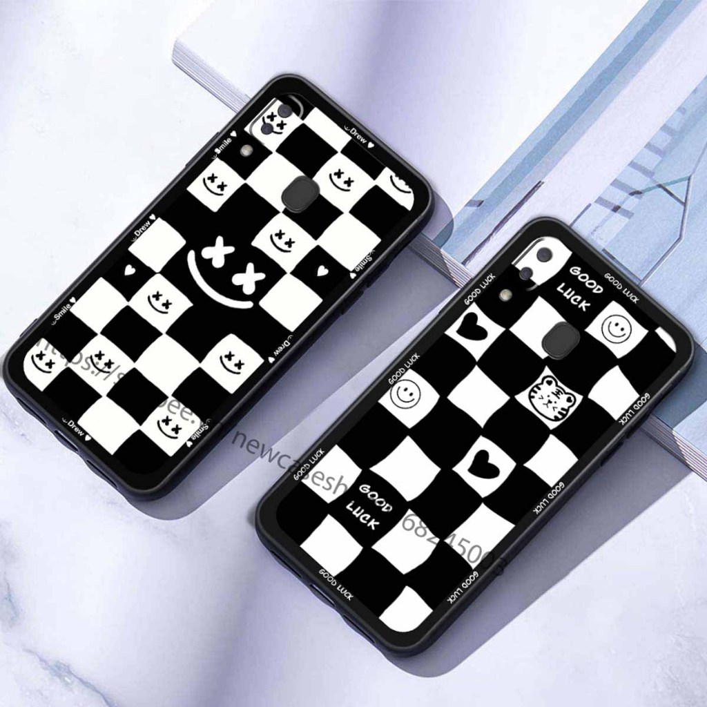 Ốp TPU Samsung A20 / A30 / M20 / M30 cạnh viền vuông bảo vệ điện thoại hình caro good love.