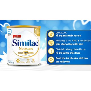 Sữa bột Abbott Similac Neosure (370g - 850g) (Nhẹ cân, Sinh non)