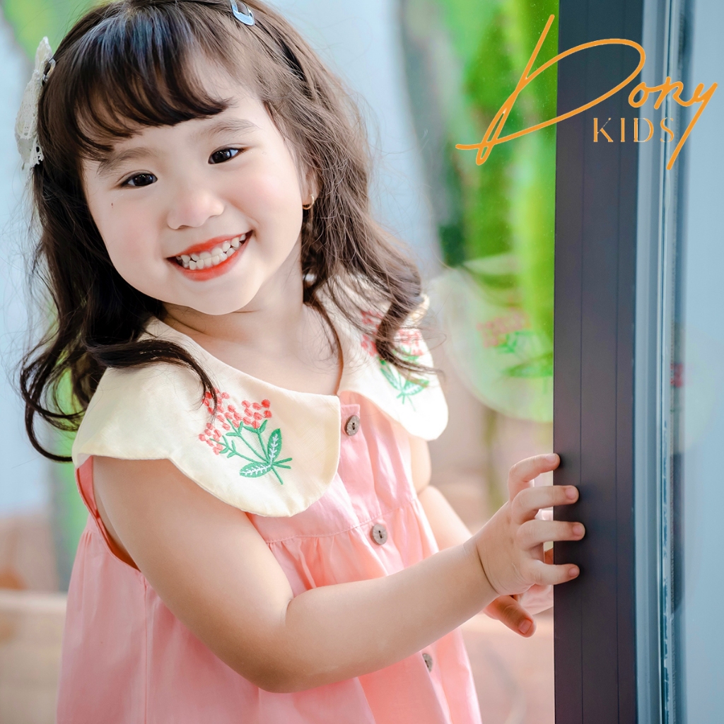 Váy cho bé gái 8kg đến 40kg YOYOKIDS, chất liệu cotton cao cấp kiểu dáng babydoll thoải mái cho bé vui chơi cafe