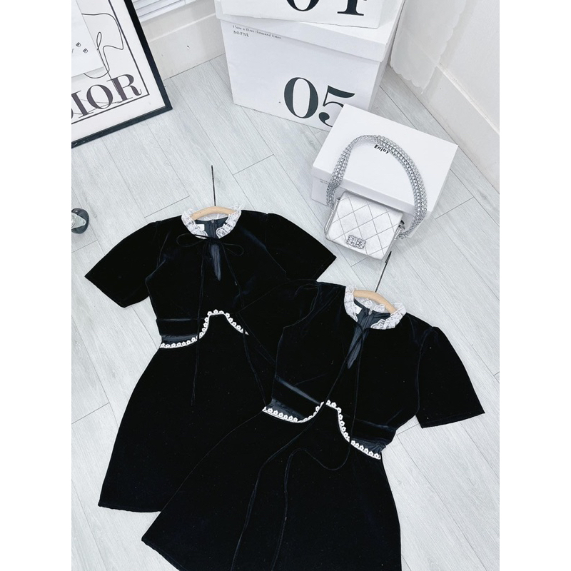 Đầm nhung cut eo đính đá bigsize 60kg-90kg😘😘