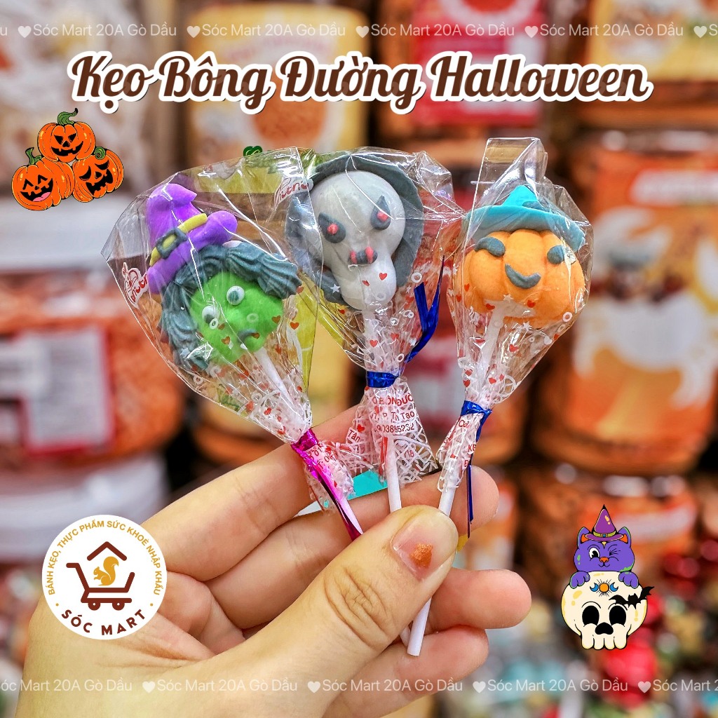 🖤 Kẹo Bông Đường Thi Thi Halloween 🖤⚡ Thơm Ngon ⚡ Halloween