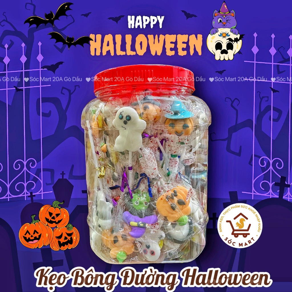 🖤 Kẹo Bông Đường Thi Thi Halloween 🖤⚡ Thơm Ngon ⚡ Halloween