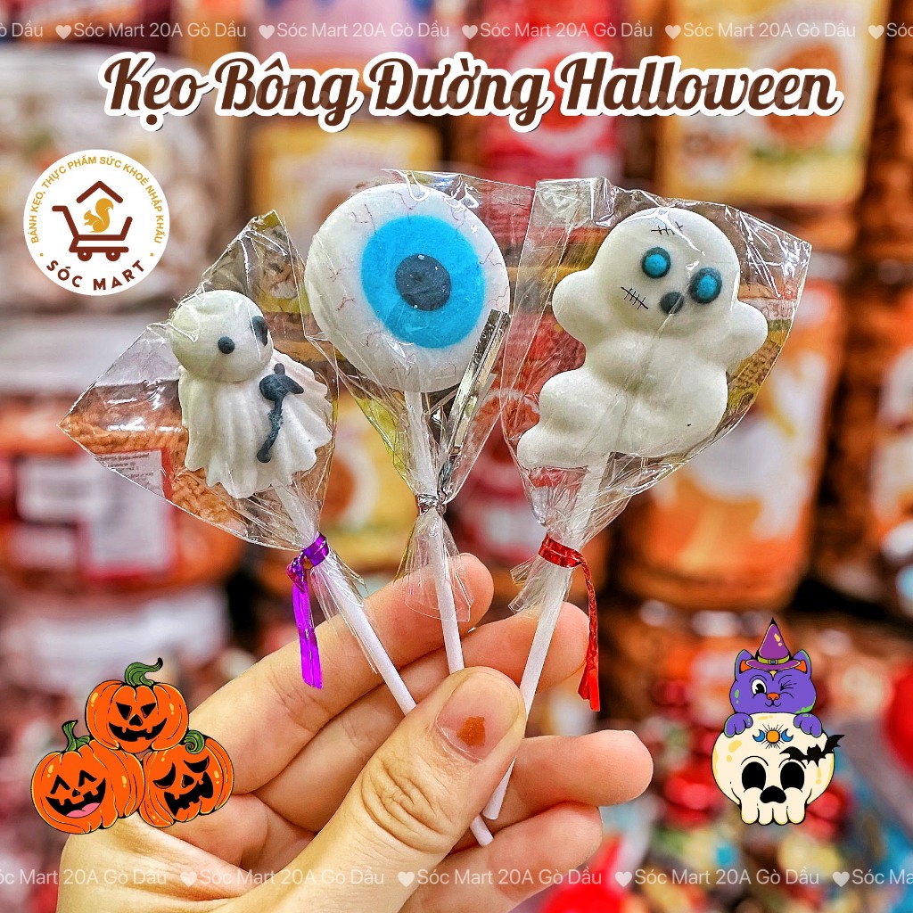 🖤 Kẹo Bông Đường Thi Thi Halloween 🖤⚡ Thơm Ngon ⚡ Halloween