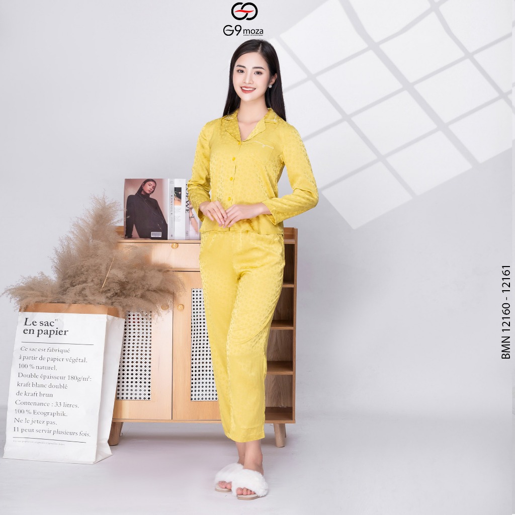 Đồ bộ mặc nhà pijama nữ 12160- 12161 Chất liệu: lụa cao cấp, mềm mịn, hạn chế nhăn nhàu