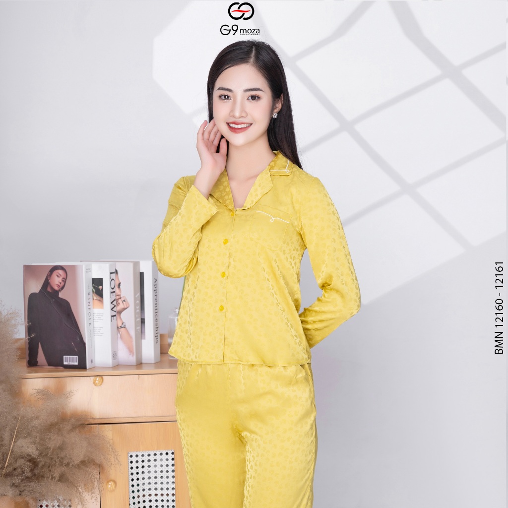 Đồ bộ mặc nhà pijama nữ 12160- 12161 Chất liệu: lụa cao cấp, mềm mịn, hạn chế nhăn nhàu