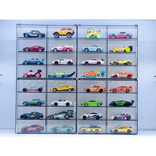 Hobby Store Khung / Kệ / Hộp Trưng Bày Mô Hình Tỷ Lệ 1:64 Phiên Bản 2024 (Có nắp Mica) gồm 8 ô để xe Hot Wheels Minigt