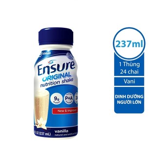 Thùng 24 chai sữa Abbott Ensure nước vani 237ml