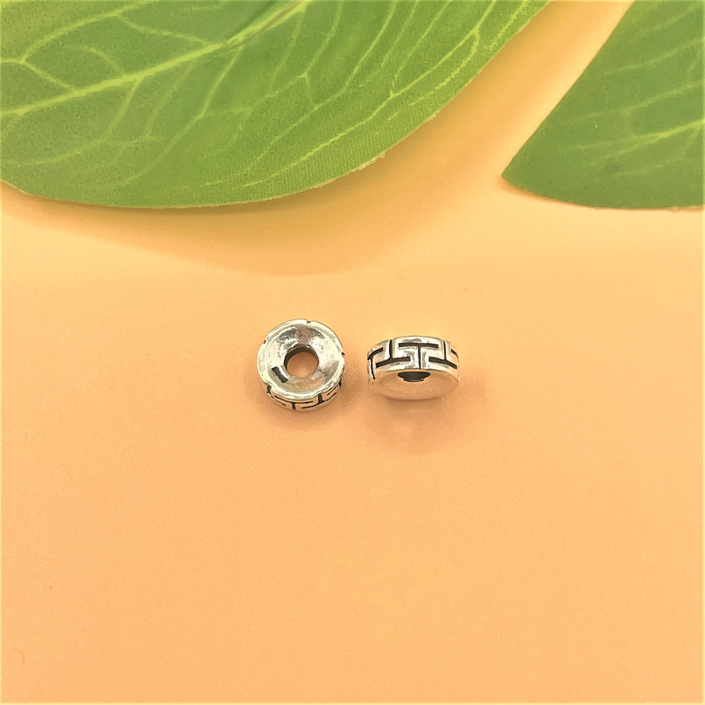 Charm bạc thái nối bánh xe có khấc - Charm bạc 925 - Mã CA015 CA020 CA021 CA022