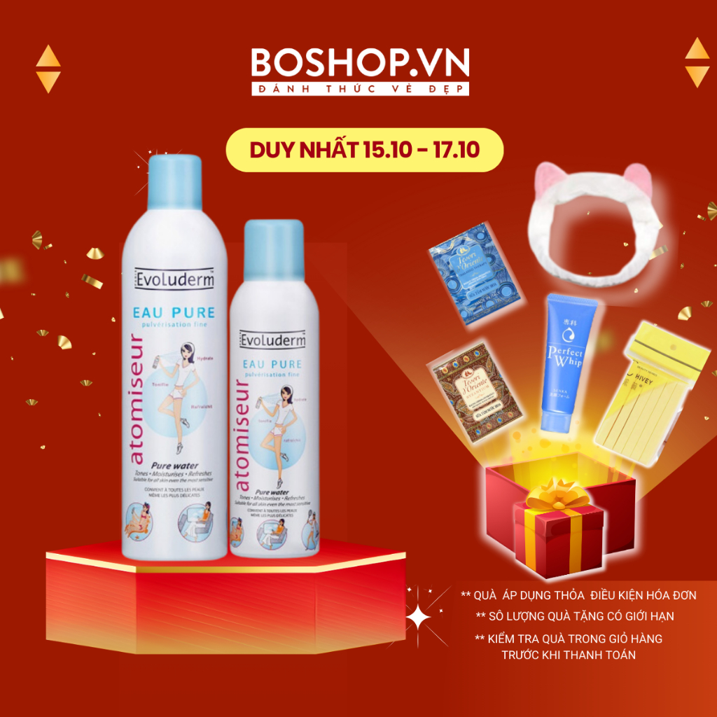 Xịt Khoáng dưỡng da Evoluderm Atomiseur Eau Pure