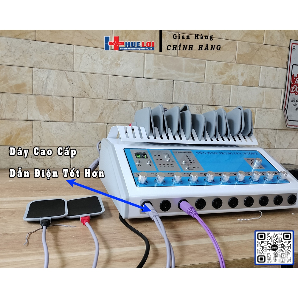 Máy Điện Xung HUELOI 10 Cổng Độc Lập 3 Chế Độ Vật Lý Trị Liệu