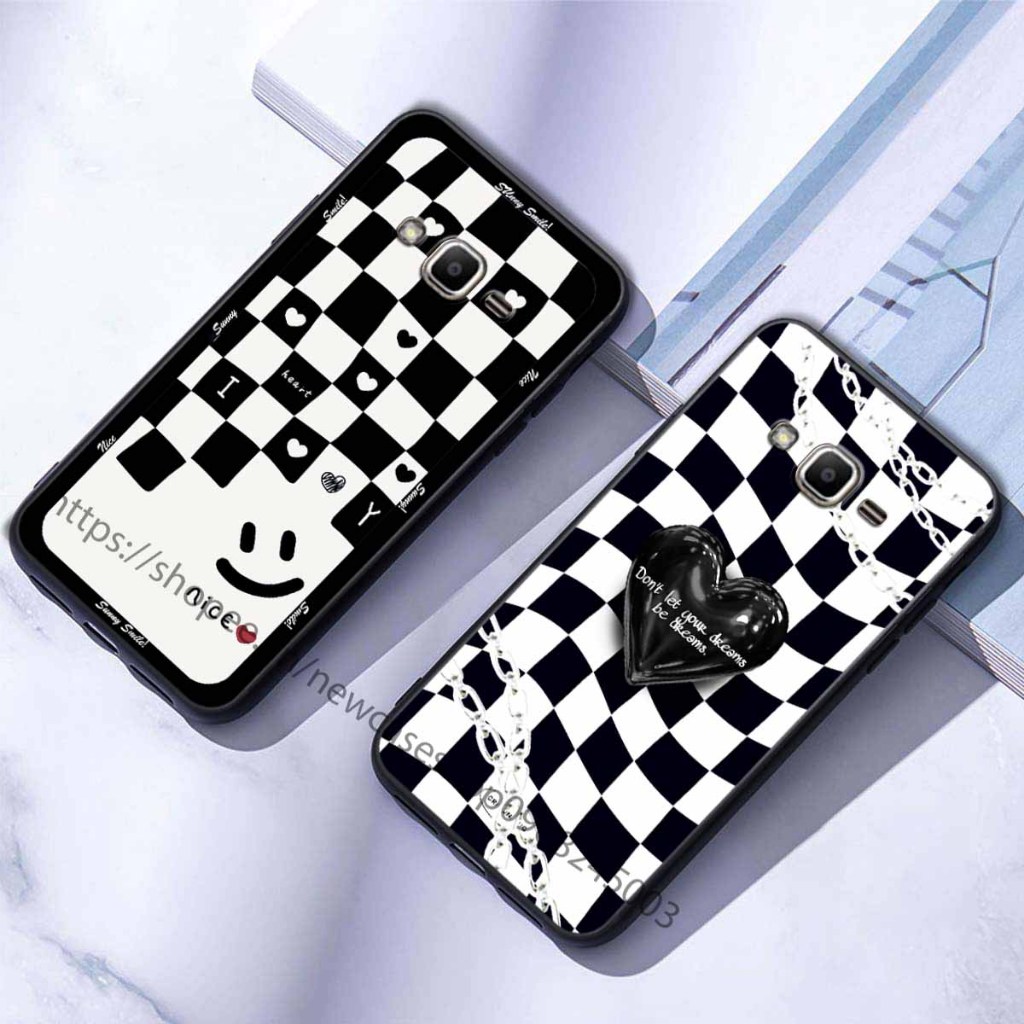 Ốp TPU Samsung J2 / J2 PRIME / J3 2016 / J7 2015 cạnh viền vuông bảo vệ điện thoại hình caro good love.