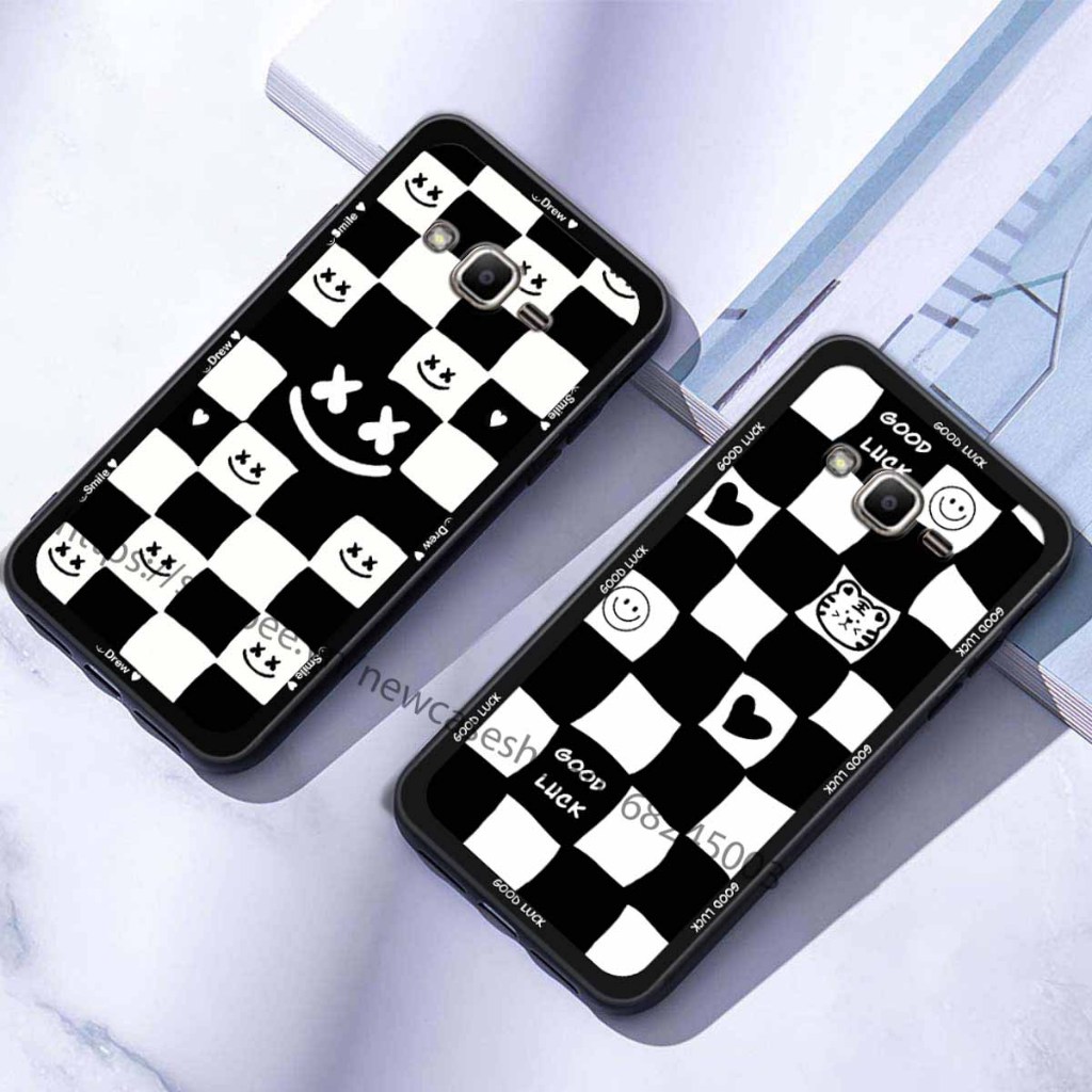 Ốp TPU Samsung J2 / J2 PRIME / J3 2016 / J7 2015 cạnh viền vuông bảo vệ điện thoại hình caro good love.