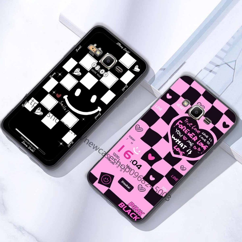 Ốp TPU Samsung J2 / J2 PRIME / J3 2016 / J7 2015 cạnh viền vuông bảo vệ điện thoại hình caro good love.