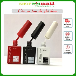 Sơn móng tay gel MSK, AS đen, trắng, đỏ chăm sóc trang trí móng làm đẹp nail shop sỉ hnnail