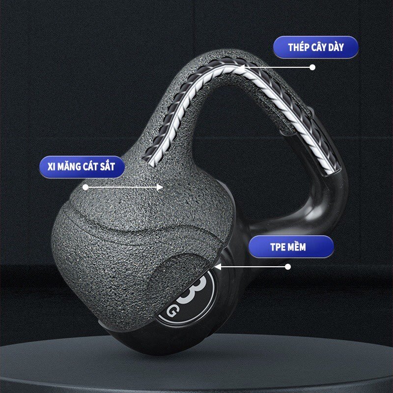 Tạ Ấm Bình Vôi 10kg/ Kettlebell 10kg