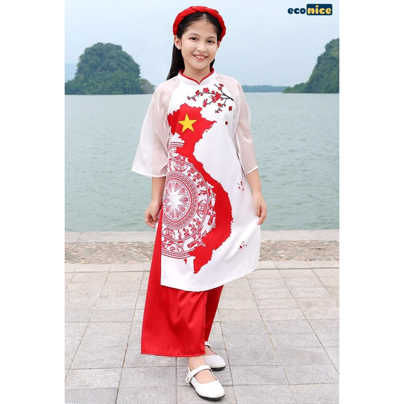 Áo dài Tôi Yêu Việt Nam bé gái, bé trai