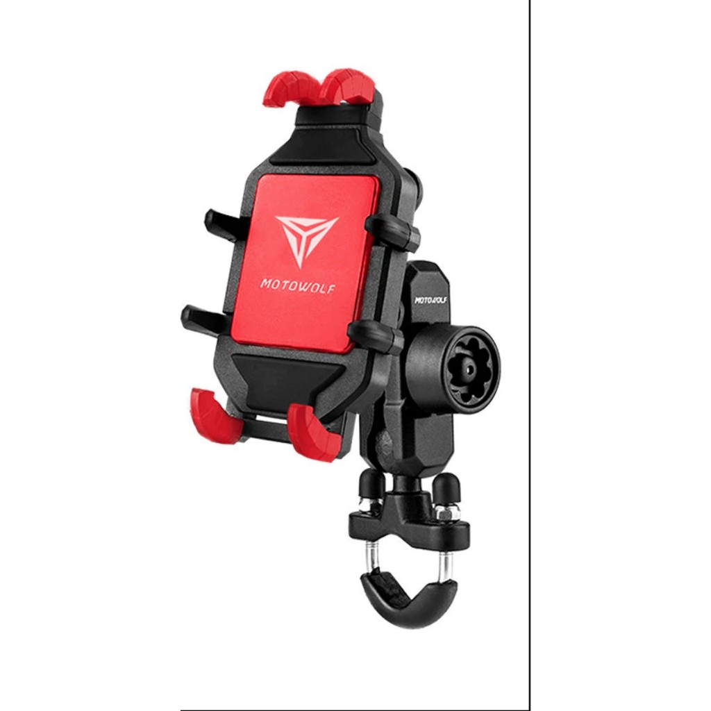 Giá Gắn Điện Thoại Xe Máy Motowolf MDL 2827 🏍️FREESHIP🏍️ Có Tích Hợp Chống Rung, Sạc Pin Không Dây, Sạc Pi