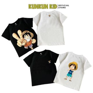 Áo bé trai cotton in 3D hình Luffy Kunkun Kid ACT0009-ACT0010 (Quần mua riêng)