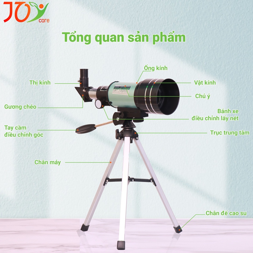 Kính Viễn Vọng Joycare F30070M, Kính Thiên Văn Khúc Xạ Độ Nét Cao, Du Lịch Ngắm Trăng Sao Siêu Nét | BigBuy360 - bigbuy360.vn