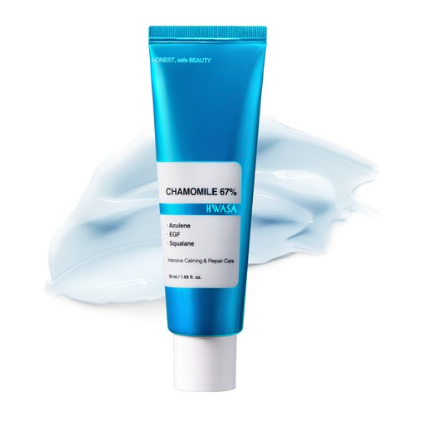Kem dưỡng phục hồi Hwasa Blue Chamomile 67% Calming Repair Cream azulene 50ml