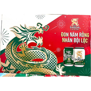 Thùng 24 lon sài gòn lager mẫu xuân 2024