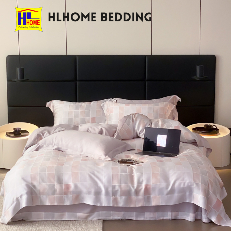 Bộ chăn ga tencel fremode Hlhome vintage hoa nhí cao cấp