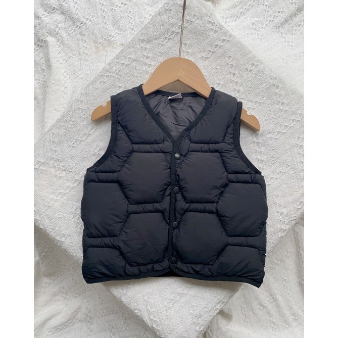 Áo phao Gile trần bông đơn sắc Quảng Châu siêu nhẹ cho bé trai, bé gái