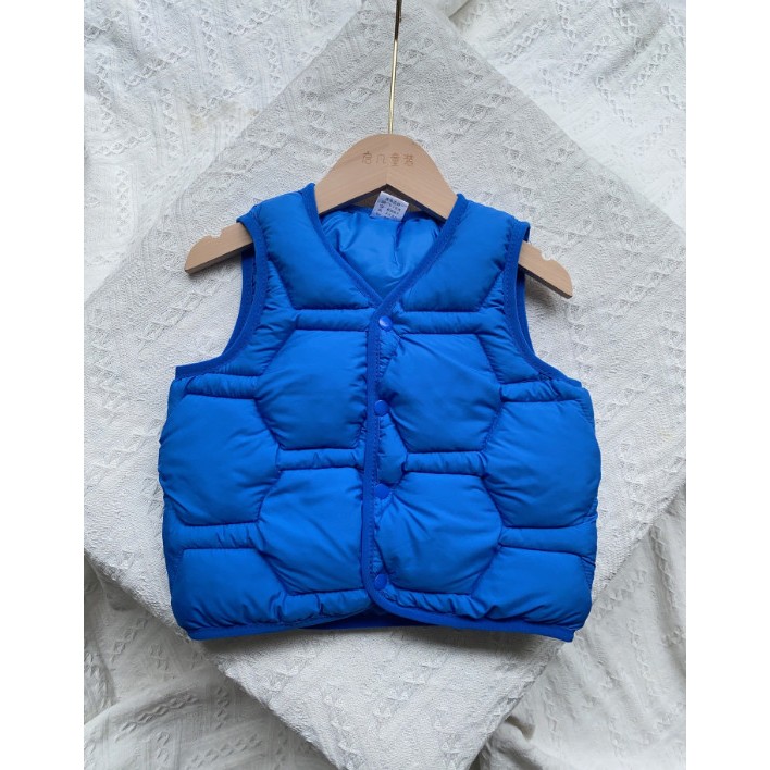Áo phao Gile trần bông đơn sắc Quảng Châu siêu nhẹ cho bé trai, bé gái
