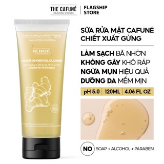 Bộ đôi sữa rửa mặt Cafuné chiết xuất gừng, làm sạch sâu dành cho da thường, da dầu nhạy cảm nhiều bã nhờn thừa 120ml