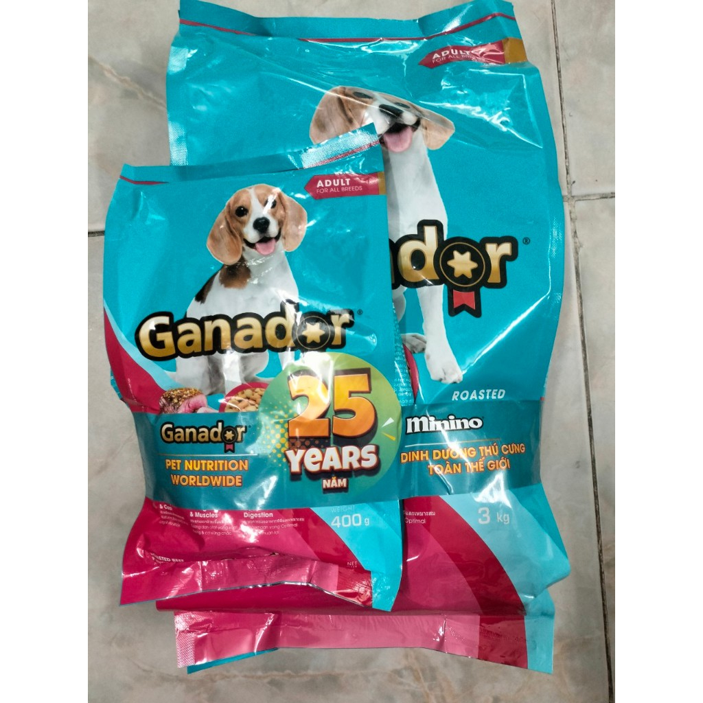 3kg Ganador Adult Beef vị bò nướng - thức ăn chó trưởng thành