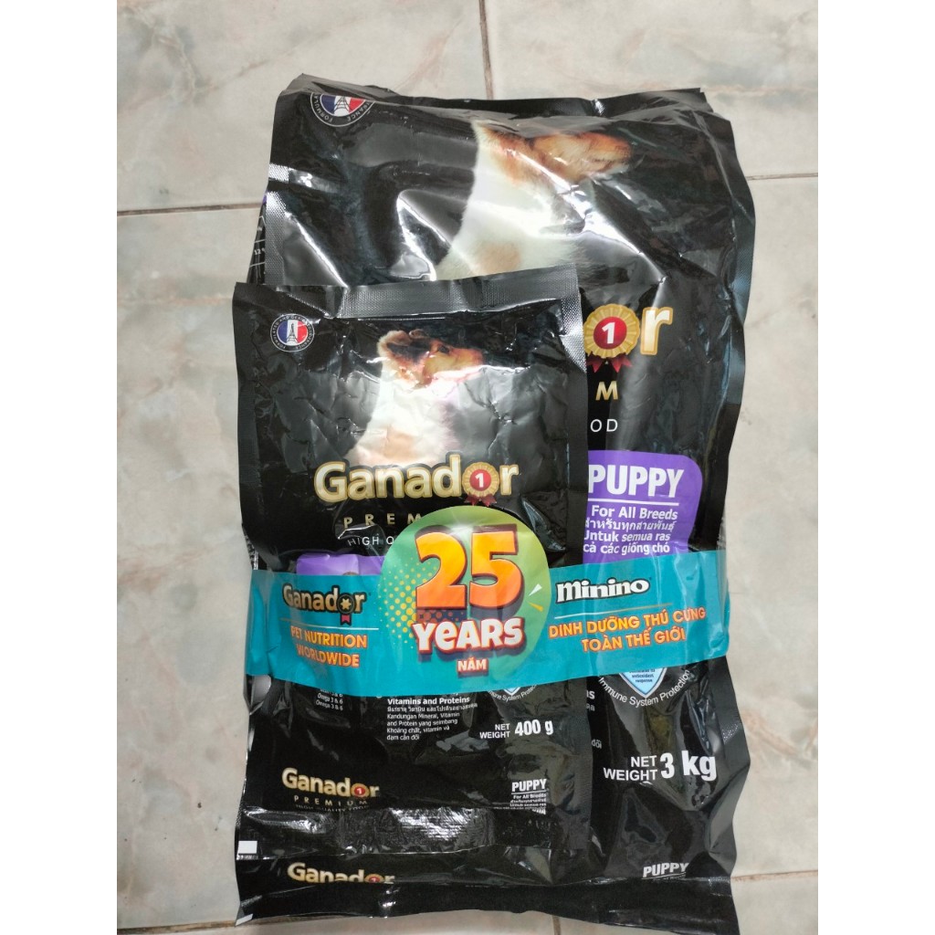 3kg - Thức ăn cho chó con Ganador vị Sữa và DHA - Ganador Puppy milk with DHA