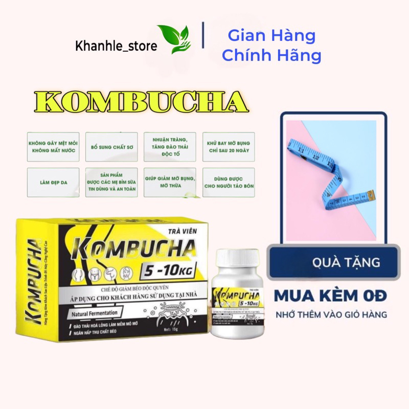 Xổ mỡ Kombucha Xổ mỡ vành ruột -Giảm 5-10kg Kèm thẻ bảo hành