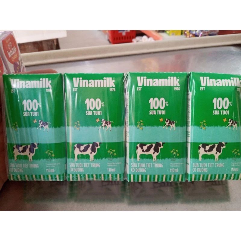 Thùng 48 hộp sữa tươi có đường vinamilk 100%×110ml