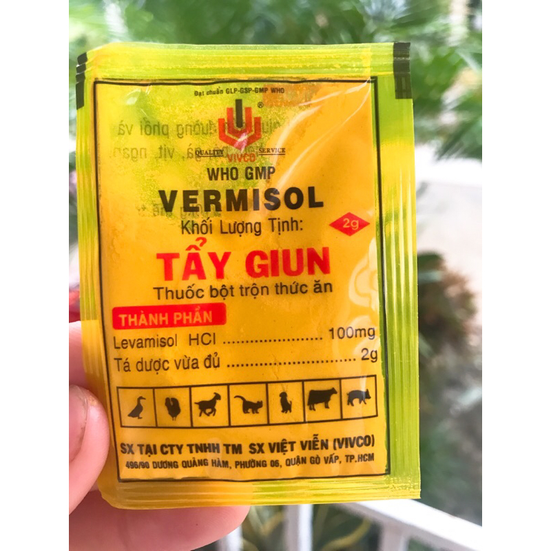 VERAMISOL 2g xổ lãi gia súc, gia cầm