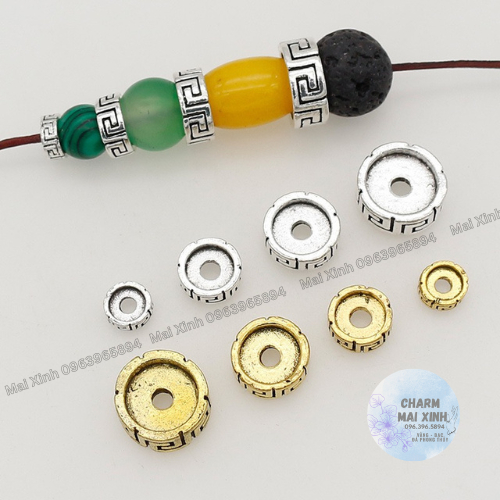 Charm chặn bạc - Hoạ tiết hoa văn