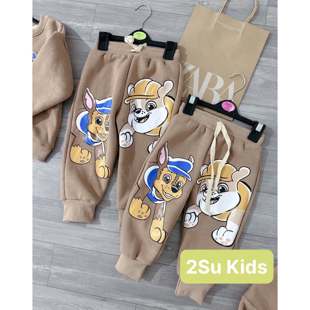 Bộ nỉ nâu chú chó cứu hộ cho bé từ 9-26kg