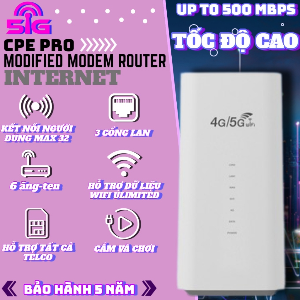 ĐÃ SỬA ĐỔI ✅Modem Sim Bộ định tuyến WiFi 𝟒𝐆/𝟓𝐆 𝐂𝐏𝐄 𝐏𝐑𝐎 Bộ định tuyến LTE Cat12 gốc Bộ định tuyến LTE Cat12 lên đến 600Mb