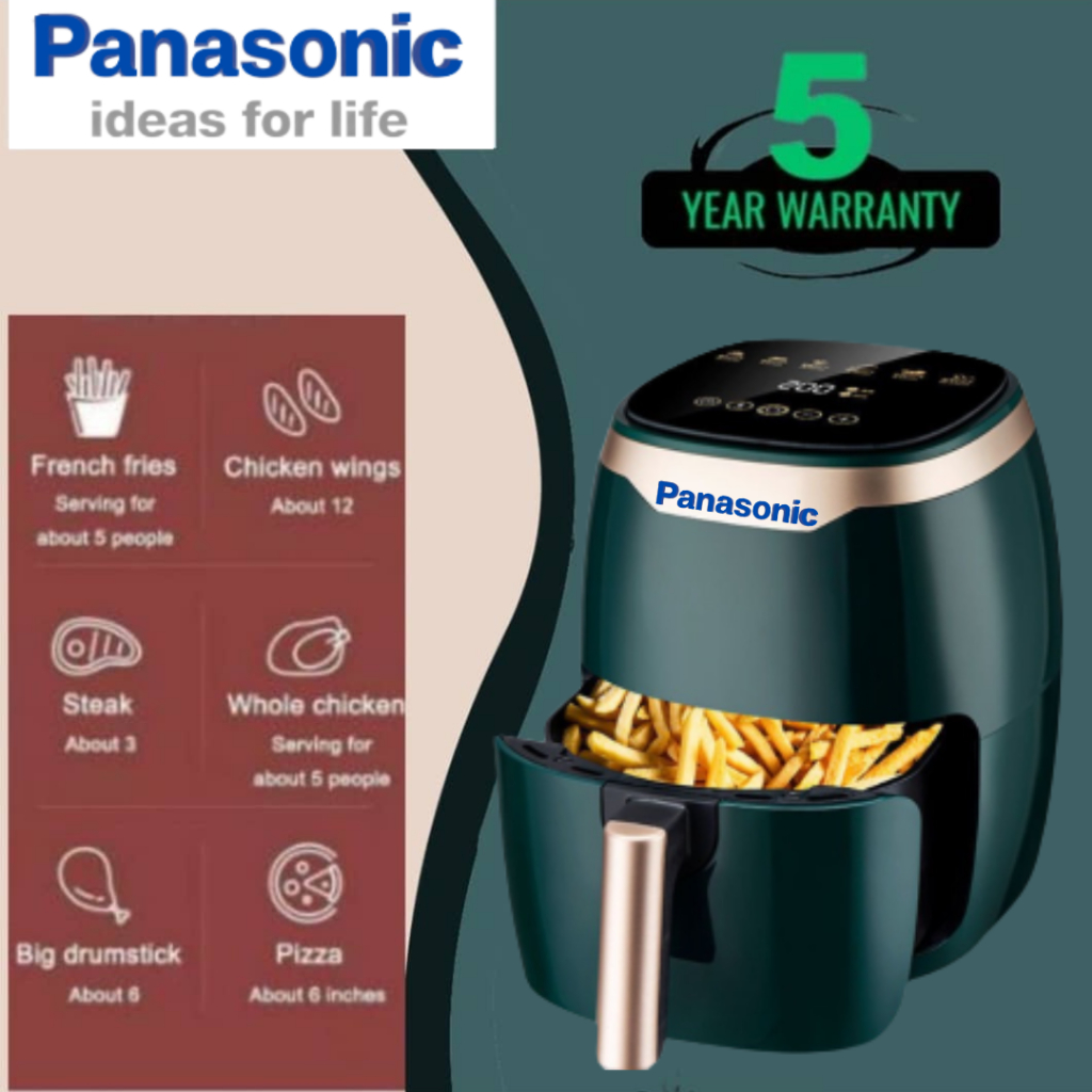 Nồi chiên không dầu Panasonic 9L Công suất 1500w Chất liệu chống dính cao cấp 6 chế độ chiên thông minh Bảo hành 5 năm