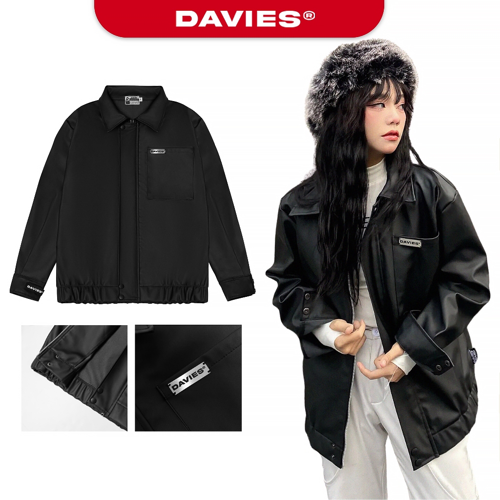 Áo khoác da nam nữ form rộng Oversized Leather Jacket local brand DAVIES| D15-AK35