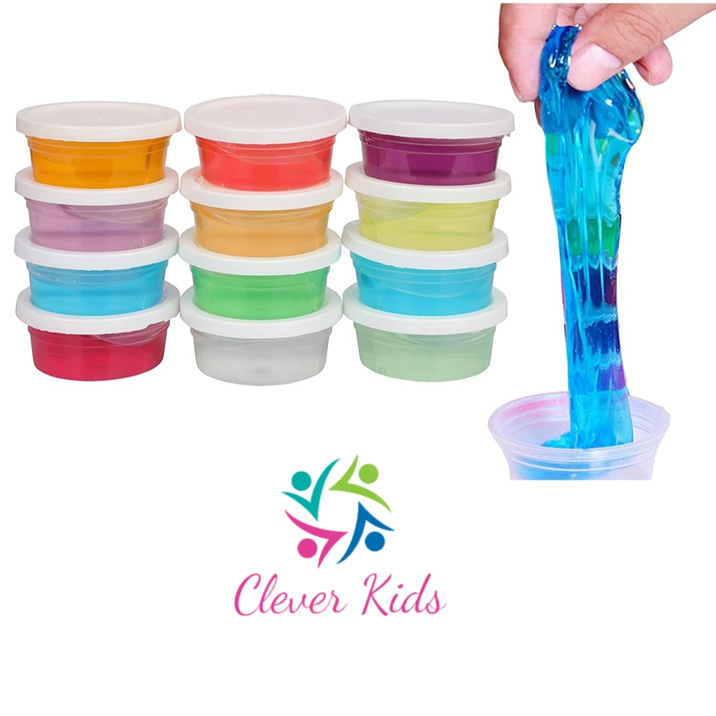 Đồ chơi bộ 12 hộp slam, chất nhơn ma quái Slime cho bé thỏa sức sáng tạo
