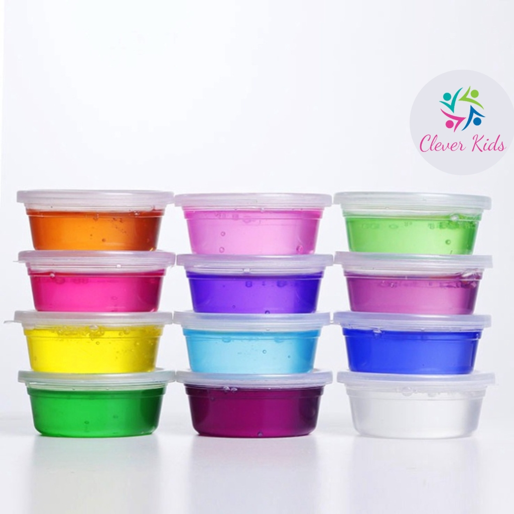 Đồ chơi bộ 12 hộp slam, chất nhơn ma quái Slime cho bé thỏa sức sáng tạo