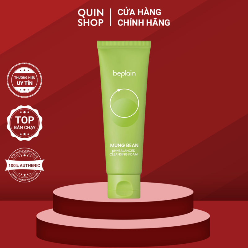 Sữa Rửa Mặt Hạt Đậu Xanh Cho Da Dầu Mụn Beplain Mung Bean pH-Balanced Cleansing Foam